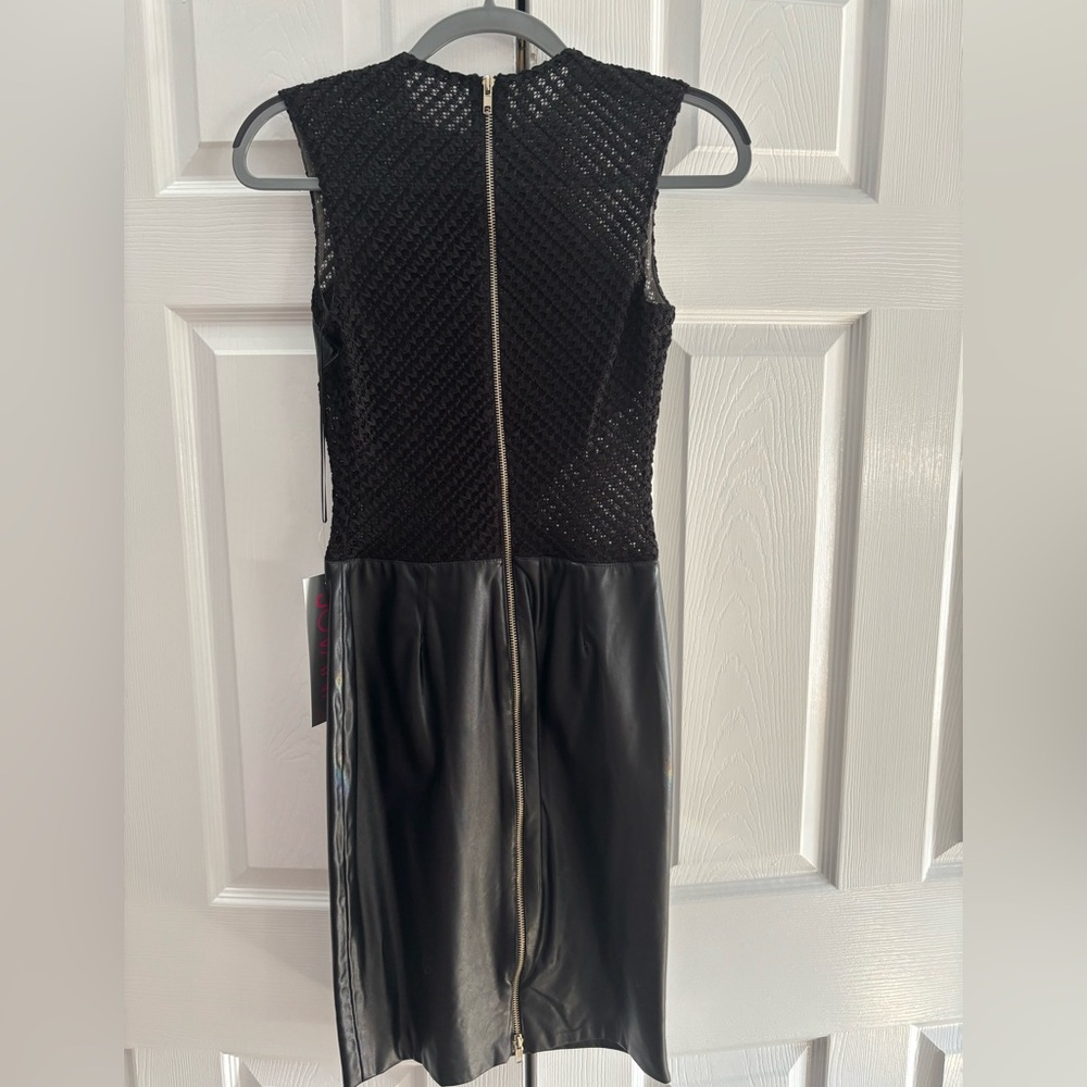 Jovani Black Textured Midi Dress - Picture 3 of 5